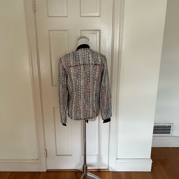 Elie Tahari Brooke Womens Jacket Multicolor Tweed Bomber Blazer $448 M Read - Picture 3 of 13